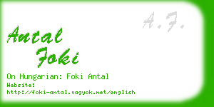 antal foki business card